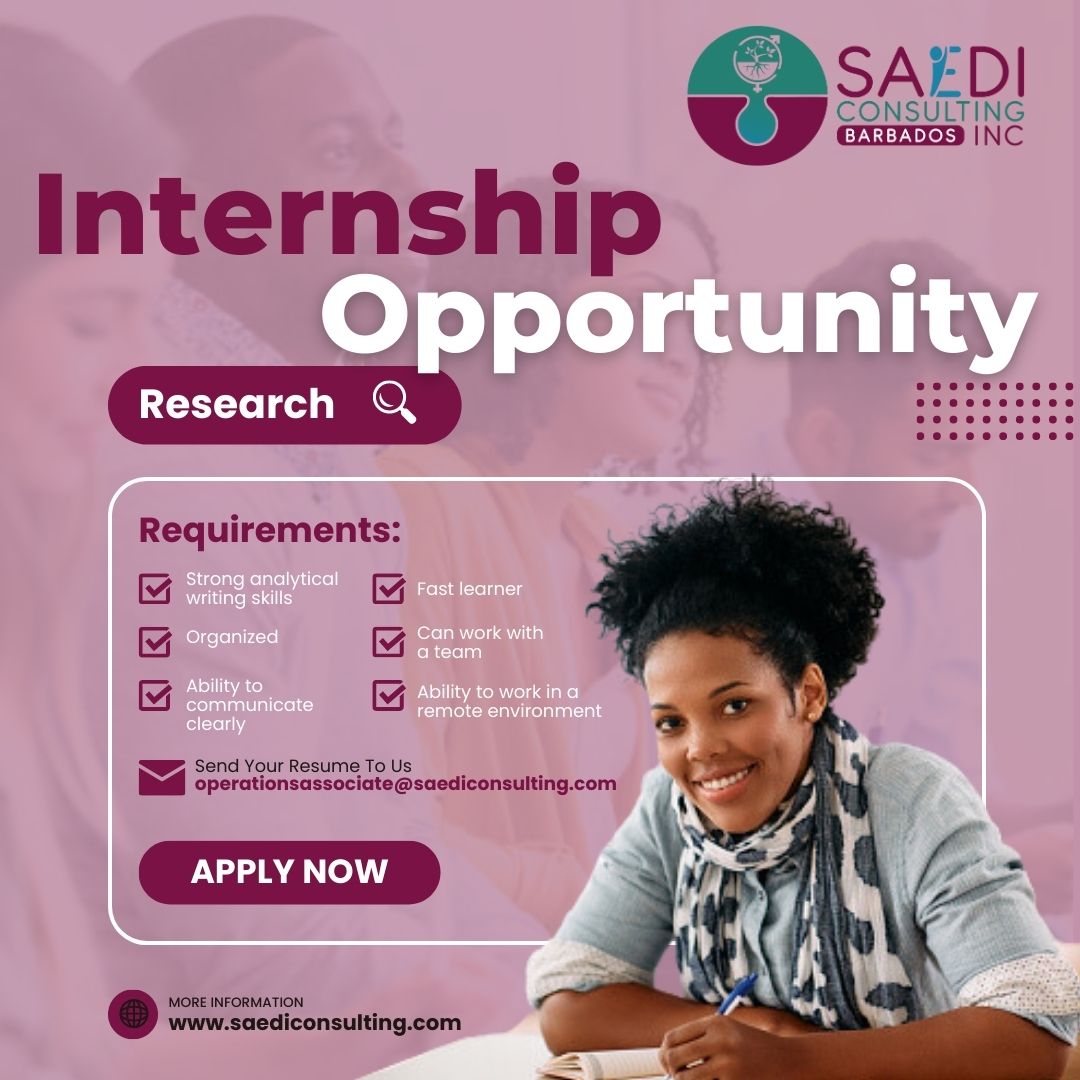 Annual Internship Program SAEDI Consulting Barbados Inc